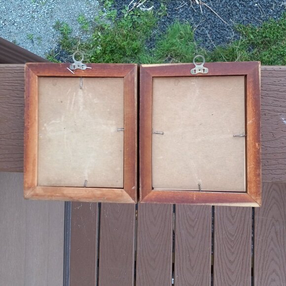 Vintage Woman Holding Dog and Couple Dancing Silhouettes Framed Wall Art Signed - Picture 16 of 16